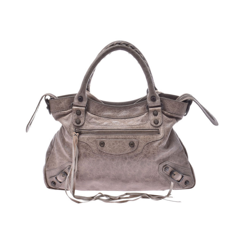 Balenciaga The Town Grey Calfskin Bag Strap
